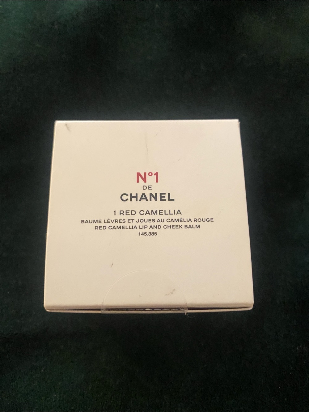 CHANEL N°1 Red Camellia Lip & Cheek Balm - White Box with Red Text